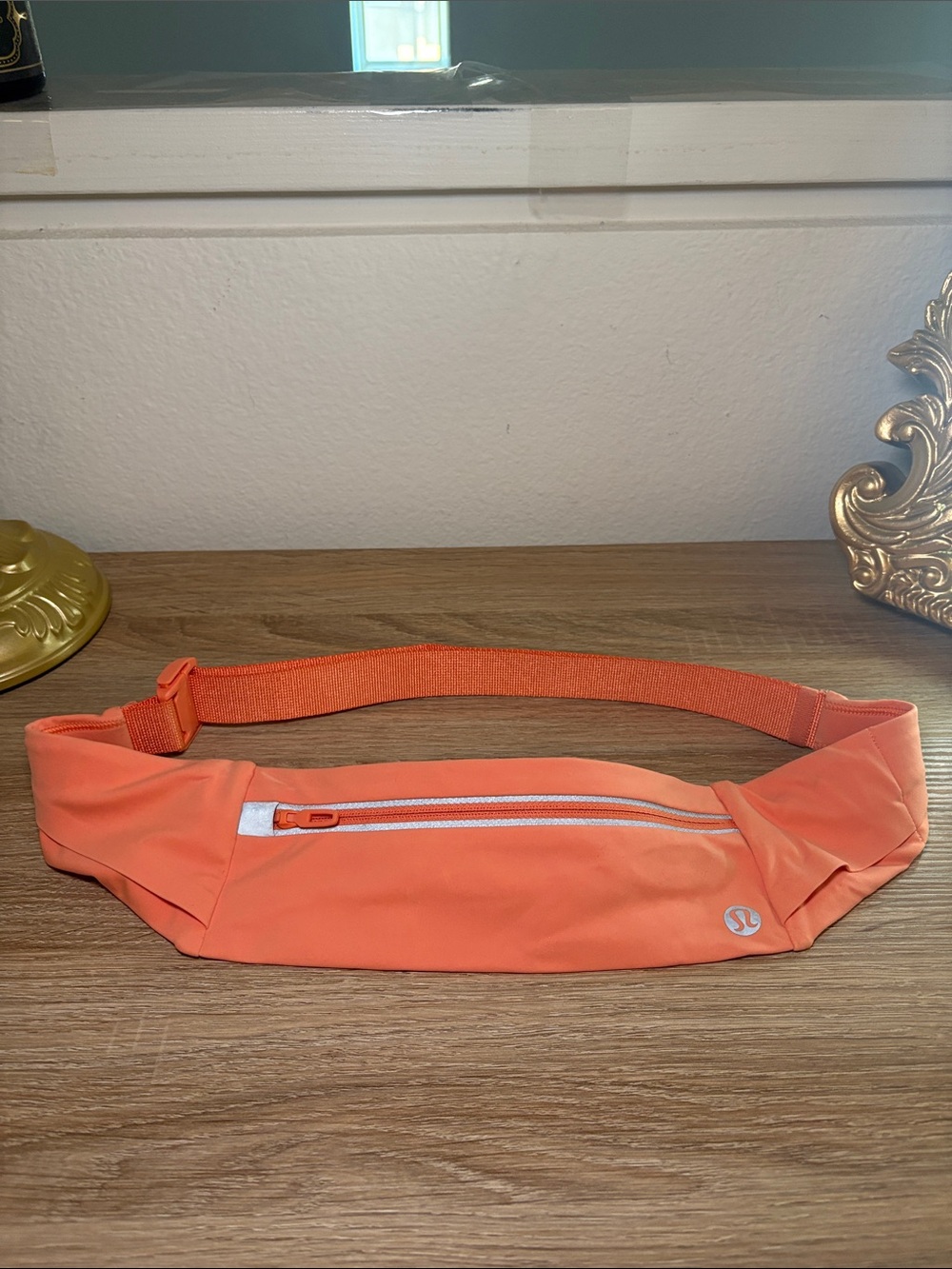 lululemon Fast and Free athletica Coral Orange Slim Waist Pouch
